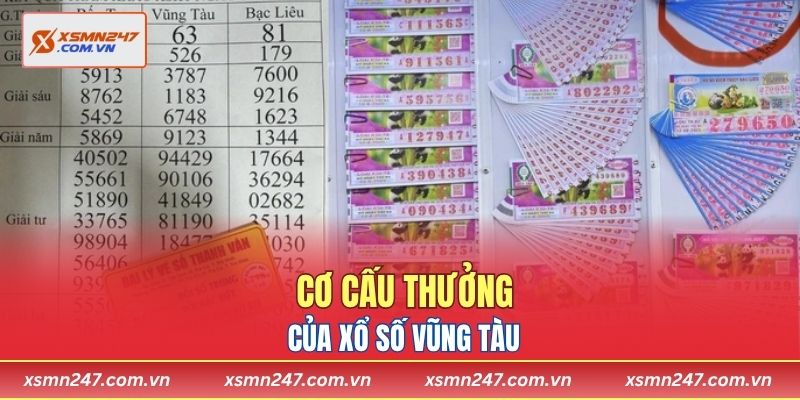 Cơ cấu thưởng của xổ số Vũng Tàu