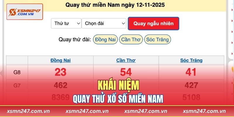 Khái niệm quay thử xổ số miền Nam