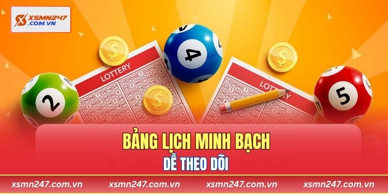 Bảng lịch minh bạch, dễ theo dõi